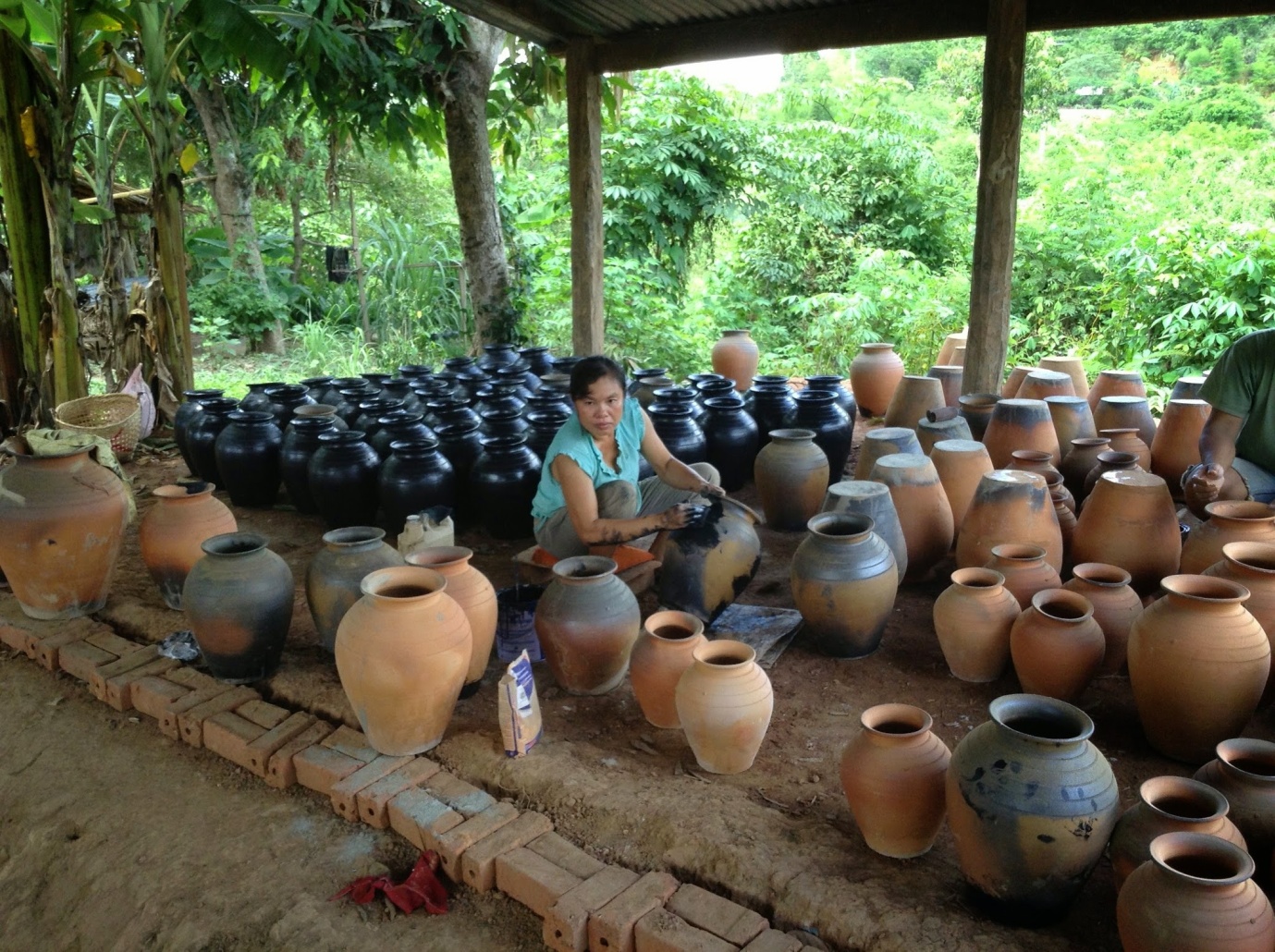 Pottery objects in Luang Prabang