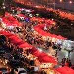 Colorful Night Market Vientiane