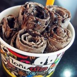 Cream roll with chocolate taste