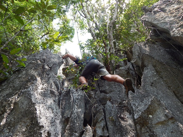 Climb limestone karst
