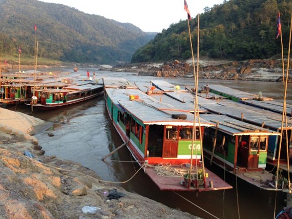 Boat on the Mekong River