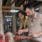 The visitor is inrested in weaving