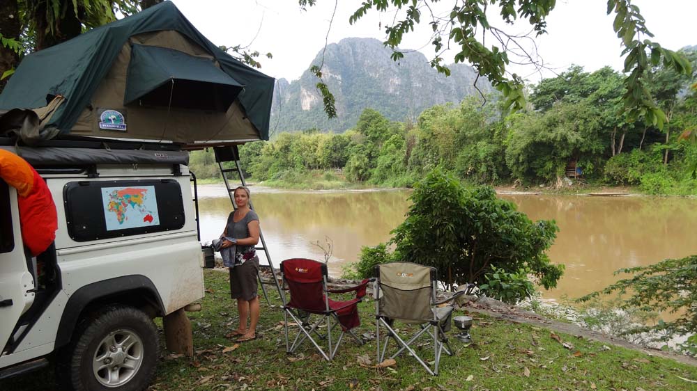 Camping in Laos