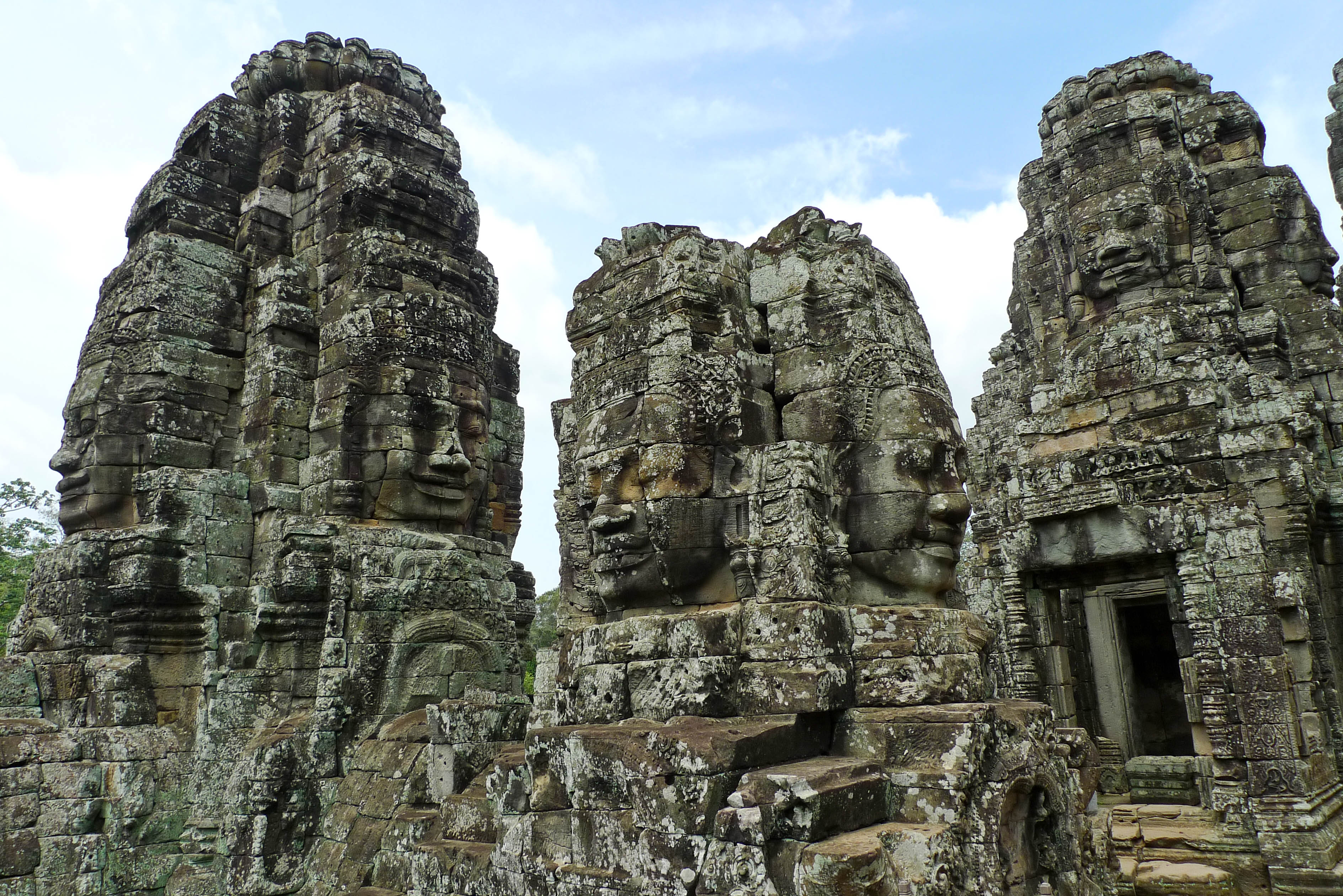 stone faces in Angkor Thom make this place more attractive