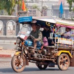 Get around Vientiane by tuk tuk