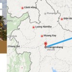 The flight from Hanoi to luang prabang