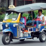 The Tuk Tuk- a kind of taxi in Chiang Mai and Huay Xai