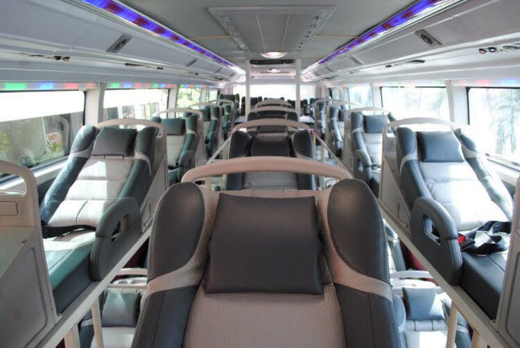 You can sleep comfortably in the air-condited VIP buses