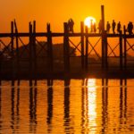Meeting the sun at U Bein bridge